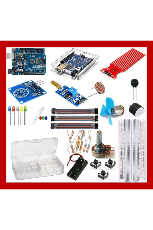 Arduino Projeleri 124 Parça Uno R3 Başlangıç Ve Robotik Kodlama Proje Eğitim Seti DRC-SET-15